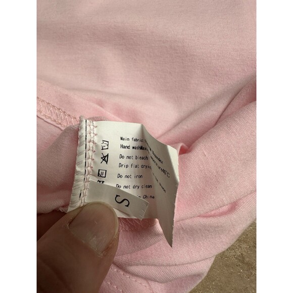 NEW Women's S Light Pink Babydoll Short Sleeve Basic Top Shirt T-Shirt - Picture 8 of 8